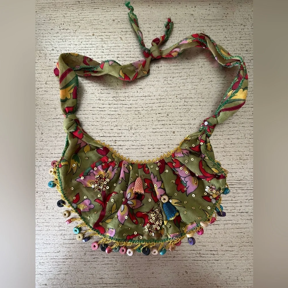 🛍️SALE🛍️ Handcrafted Boho Style Bib Collar One of a Kind Statement Necklace - Picture 3 of 10